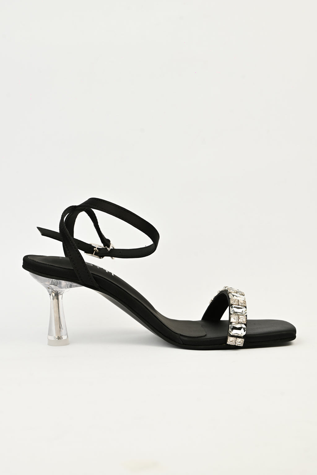 ZIROTTI elegant high heel with crystal embellishments, open-toe design, and cushioned insole.