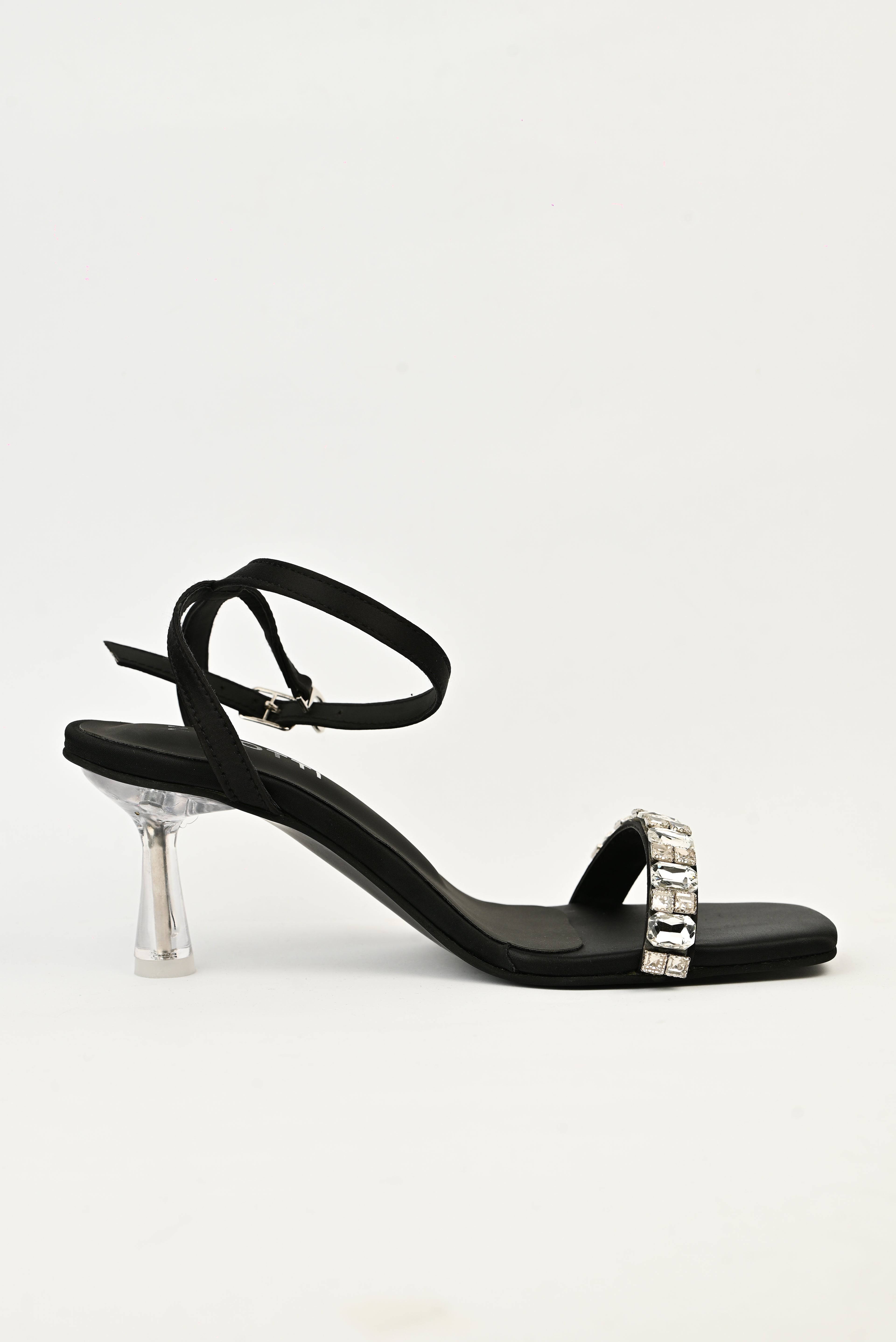 ZIROTTI elegant high heel with crystal embellishments, open-toe design, and cushioned insole.