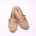 Bavelle Beige women’s pumps from Zirotti — stylish beige cushioned heels with flexible anti-slip sole for office and party wear.