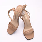 Camel/beige high heels with premium detailing, cushioned insole and anti-slip sole.