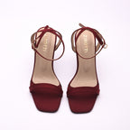 Maroon premium design heels with soft cushioned insole and anti-slip flexible sole.