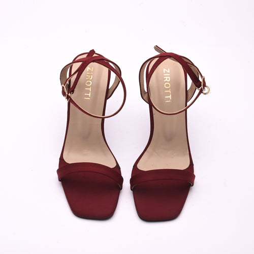 Maroon premium design heels with soft cushioned insole and anti-slip flexible sole.