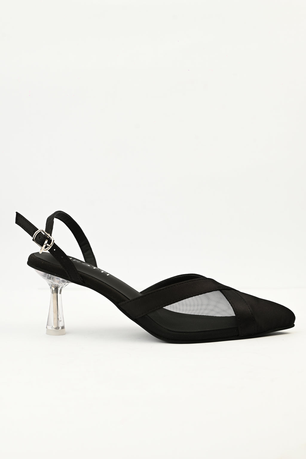ZIROTTI elegant crystal-embellished pointed heel with closed-toe design and cushioned insole.