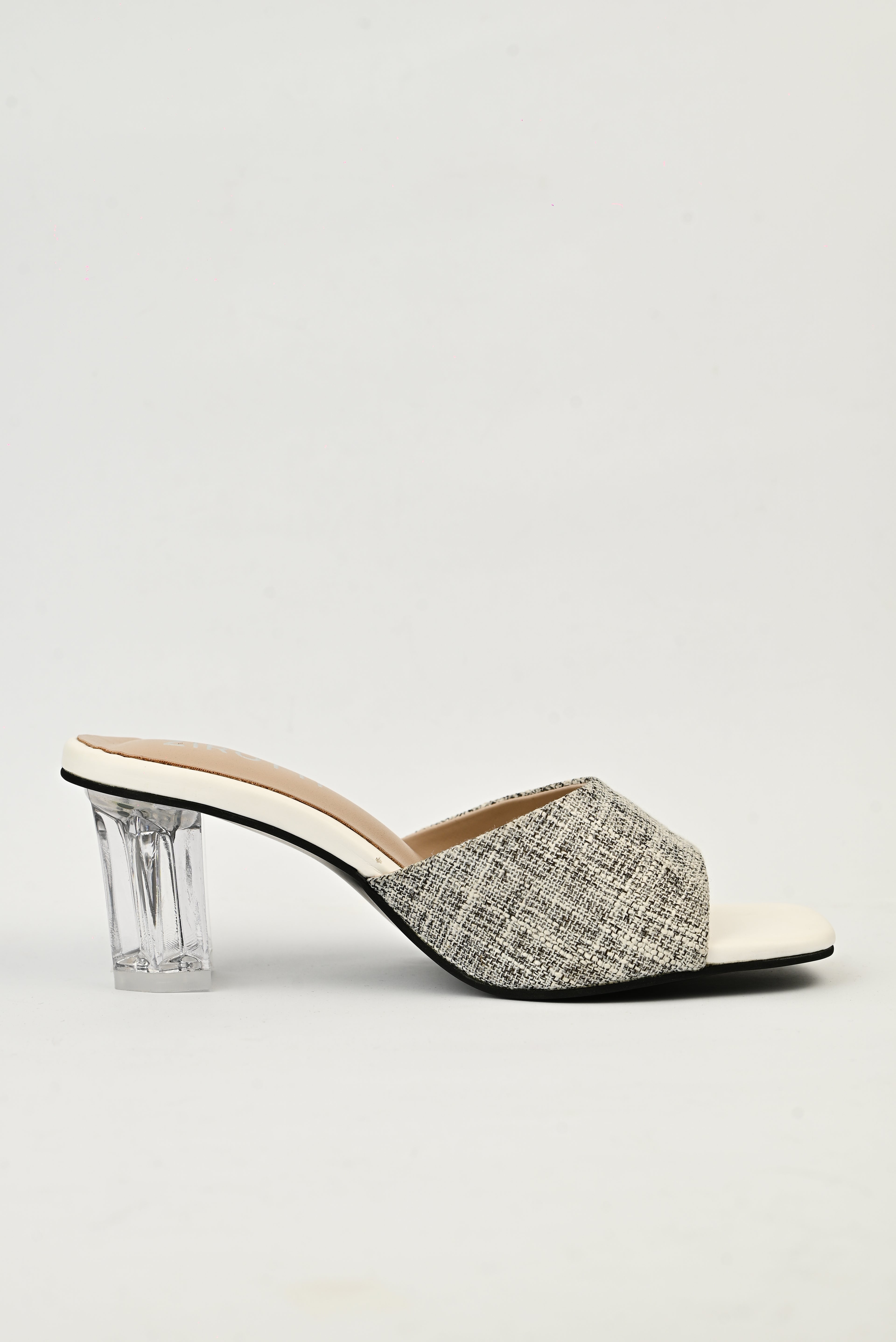 Women’s Celura heel by ZIROTTI — stylish block-heel in neutral grey color, ideal for party or formal wear