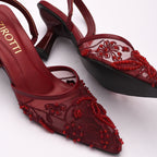 Cova Maroon women’s heels with cushioned insole and lightweight heel