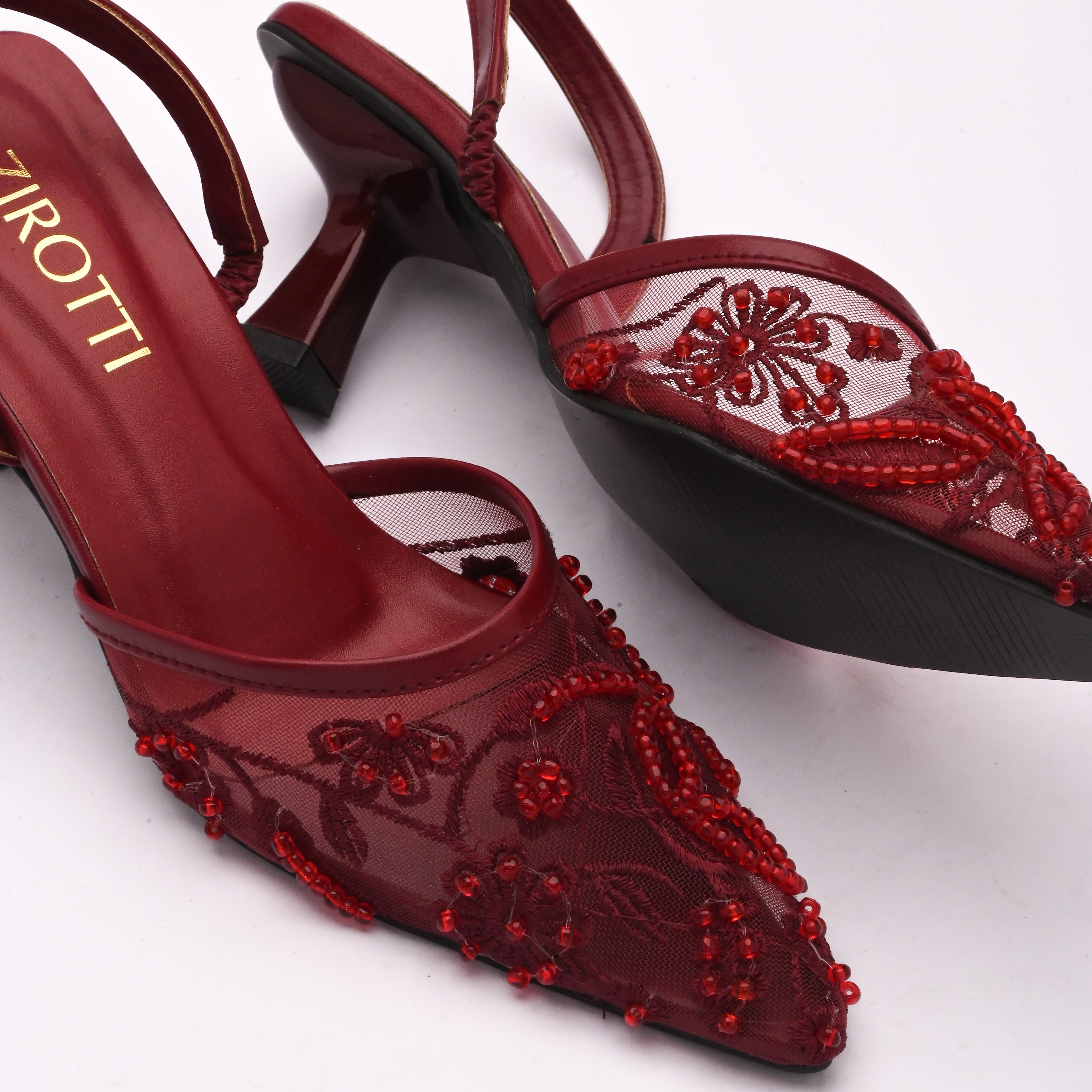 Cova Maroon women’s heels with cushioned insole and lightweight heel