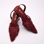 Cova Maroon women’s heels with cushioned insole and lightweight heel