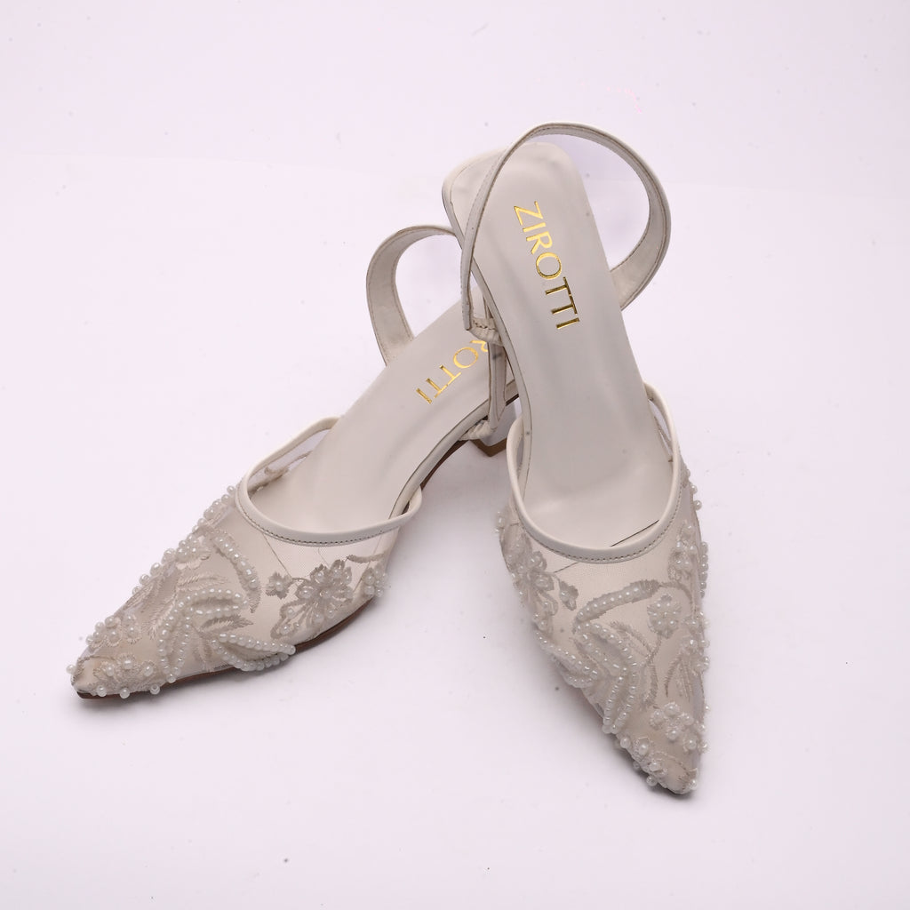 ZIROTTI Cova White women’s heels with cushioned insole