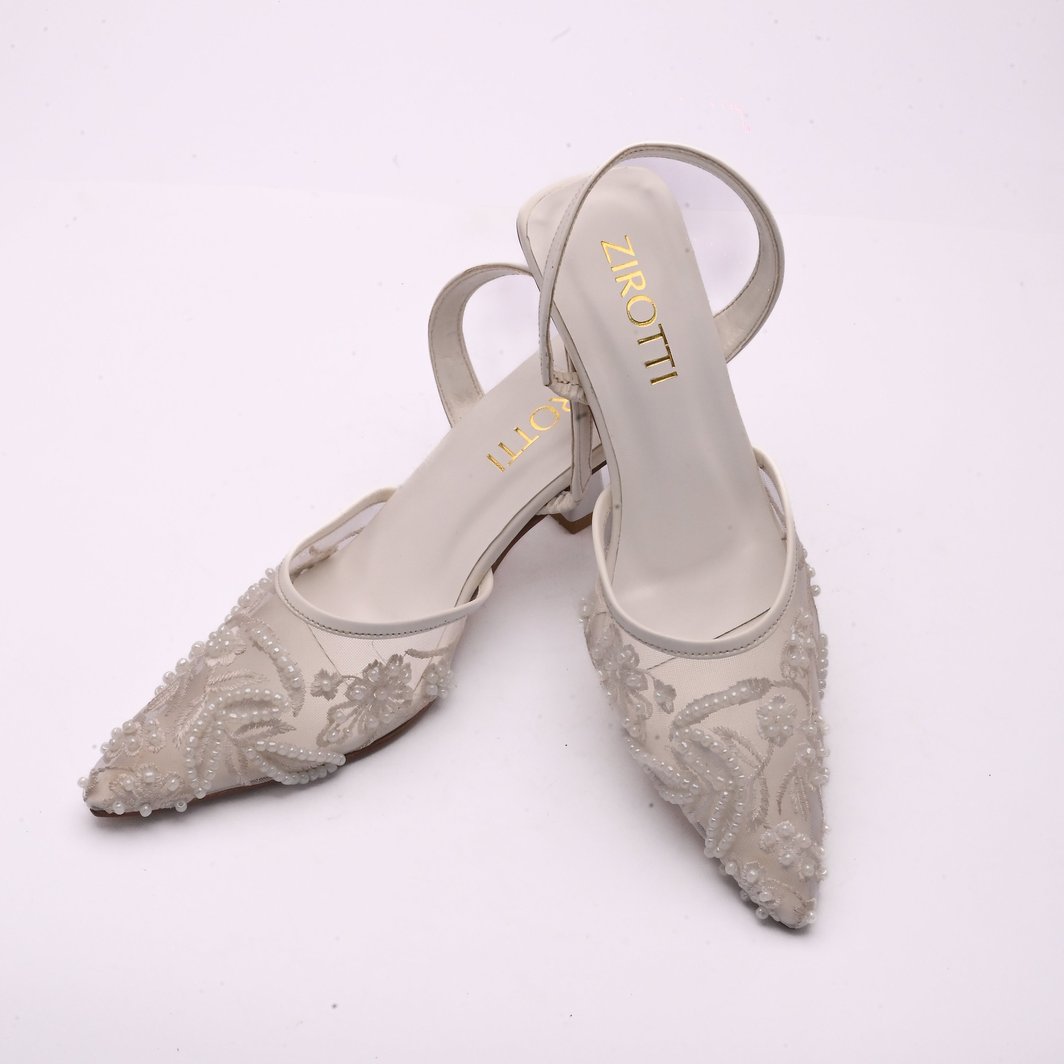 ZIROTTI Cova White women’s heels with cushioned insole