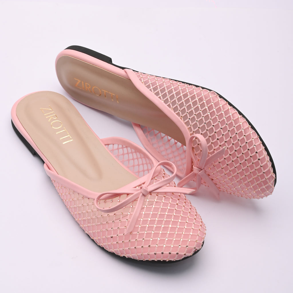 Pink women’s pumps LUNARA PINK with breathable design and cushioned sole from Zirotti.
