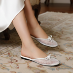 Lunara White women's pump – breathable mesh design, cushioned insole, and non-slip sole.