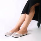 Lunara White women's pump – breathable mesh design, cushioned insole, and non-slip sole.
