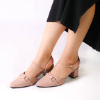 Women's stylish heels with elegant straps, perfect for casual and formal occasions.