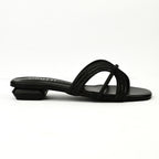 Zirotti Monza — black low-profile women’s flat with breathable mesh upper and cushioned insole.
