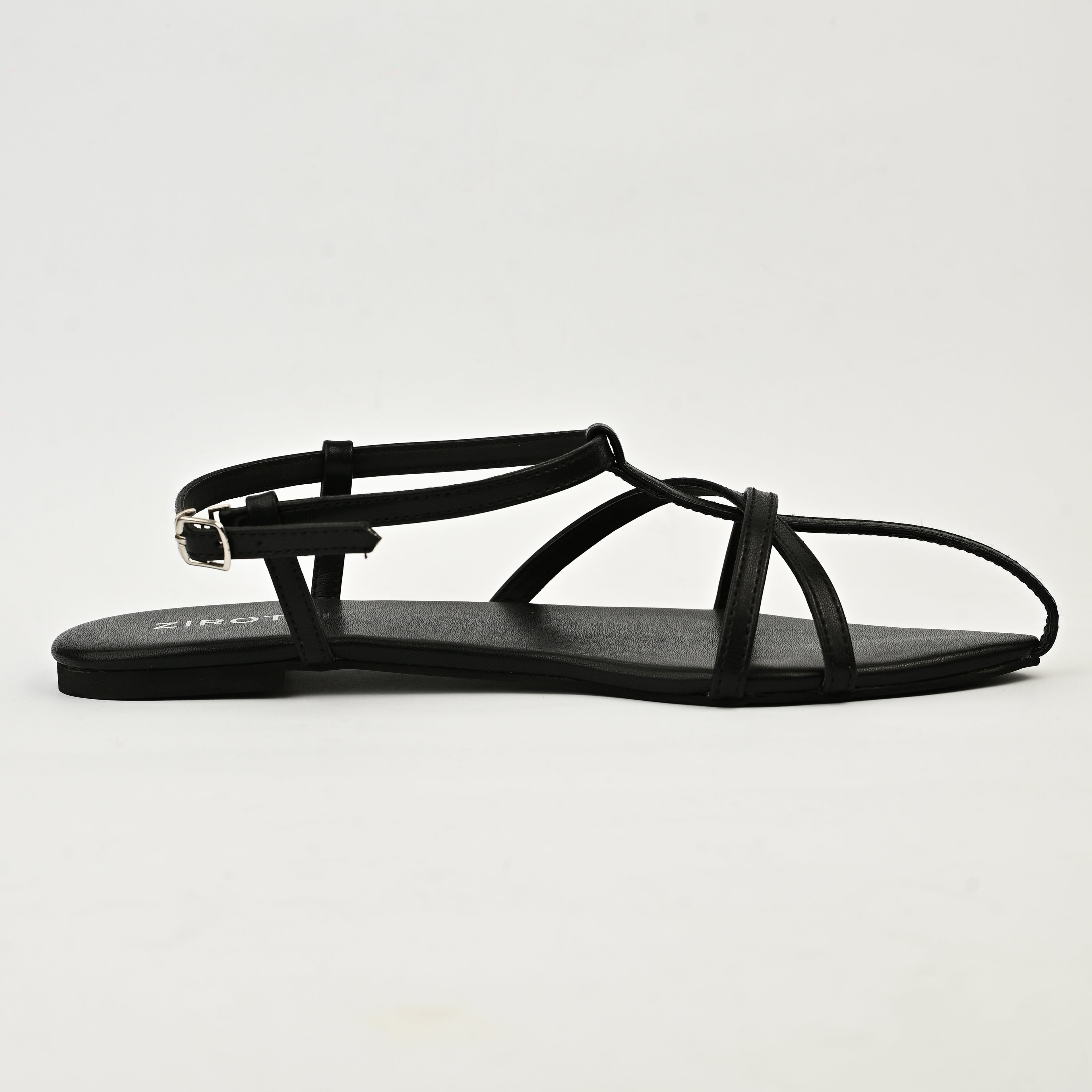 Elegant black Noir sandals for women with soft cushioned footbed.
