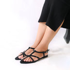 Elegant black Noir sandals for women with soft cushioned footbed.