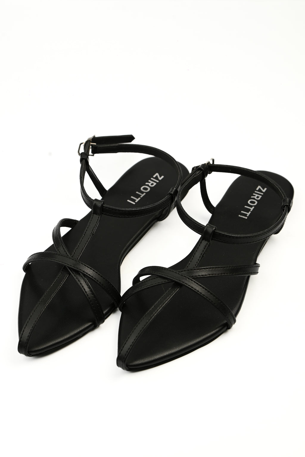 Elegant black Noir sandals for women with soft cushioned footbed.