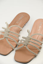 Women’s silver mesh flat shoe – VELNO SILVER by ZIROTTI, lightweight breathable design with cushioned insole and anti-slip sole