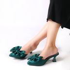 Emerald green women’s heel – ZIROTTI ZYRENE EMERALD, elegant slip-on design for parties or formal wear