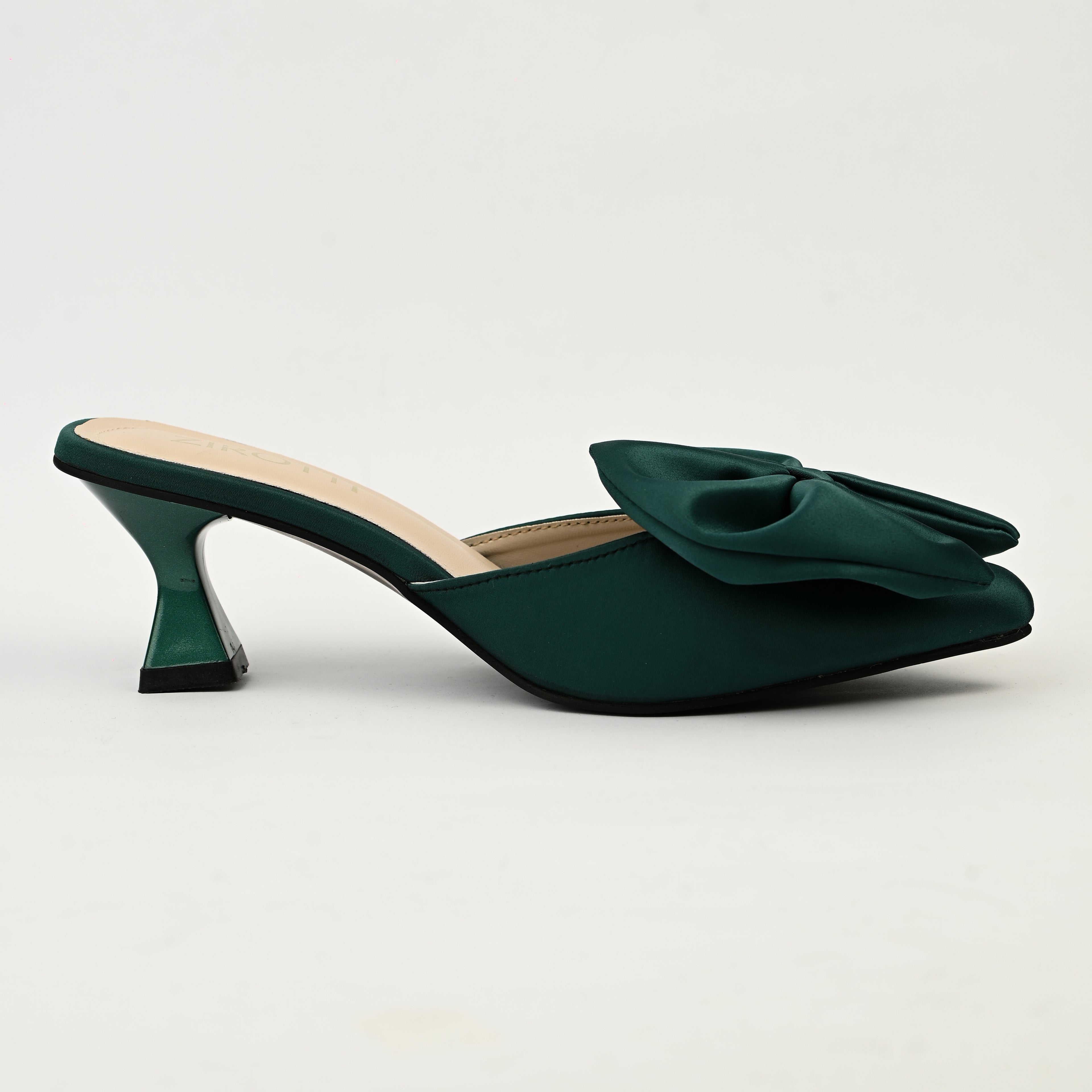 Emerald green women’s heel – ZIROTTI ZYRENE EMERALD, elegant slip-on design for parties or formal wear