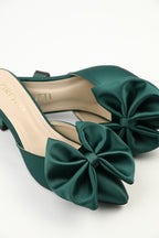 Emerald green women’s heel – ZIROTTI ZYRENE EMERALD, elegant slip-on design for parties or formal wear