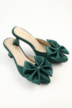 Emerald green women’s heel – ZIROTTI ZYRENE EMERALD, elegant slip-on design for parties or formal wear